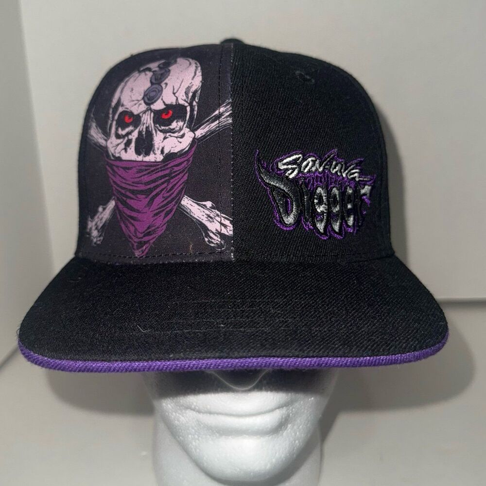 Monster Jam Son Uva Digger Skull Purple Bandana Snapback Baseball Hat Youth NEW
